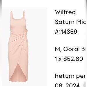Wilfred Saturn Midi Dress Size M